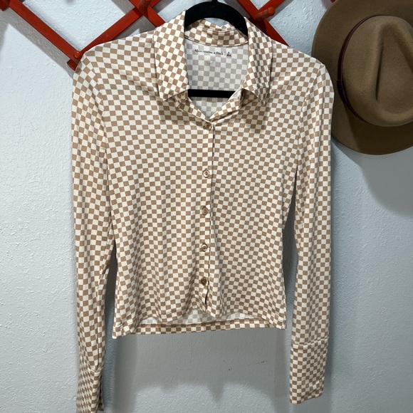 Abercrombie & Fitch Checkered Cropped Long sleeve - Picture 5 of 8
